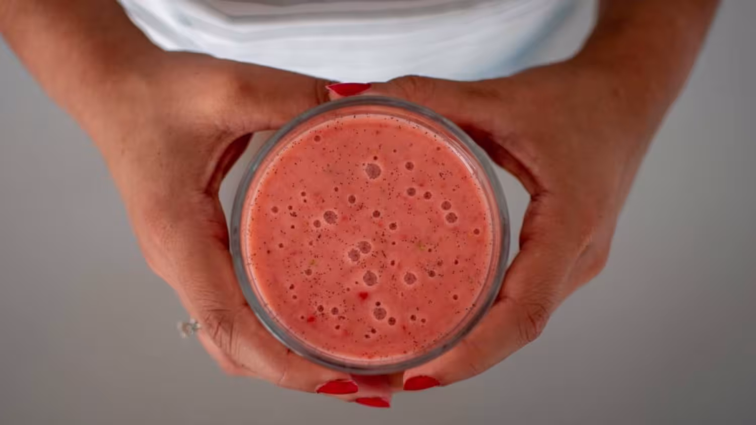 Aardbeiensmoothie met een vleugje vanille
